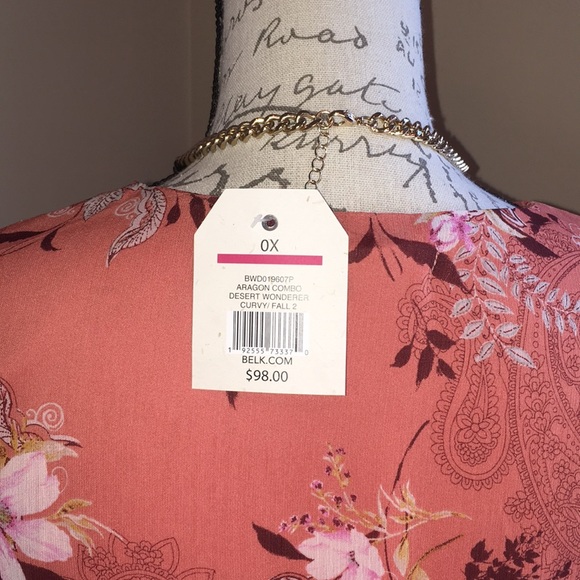 WONDERLY BOHO SHEER FLORAL WRAP DRESS - Picture 10 of 11